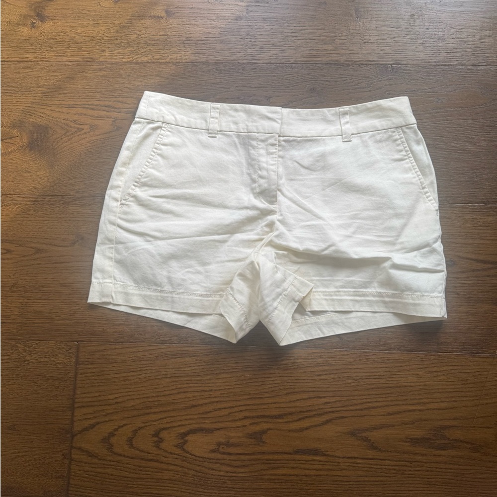 LOFT Cream Bermuda Shorts with Classic Chino Style